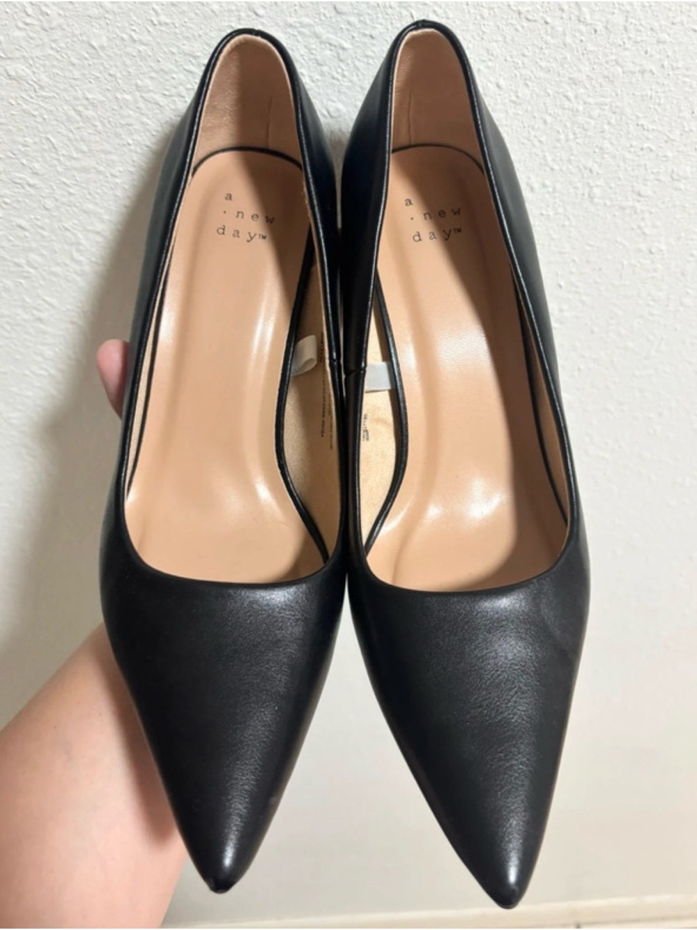 Black Pointed-Toe Stiletto Pumps